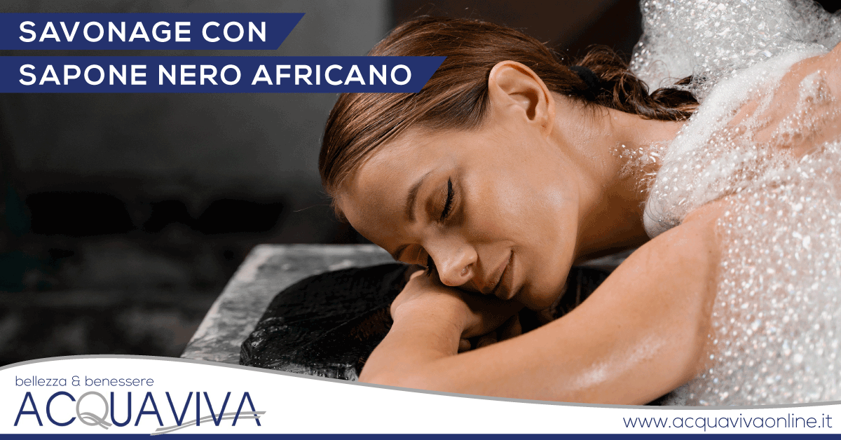 Savonage con sapone nero africano